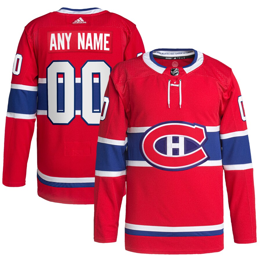 Men's Montreal Canadiens adidas Red Home Primegreen Authentic Pro Custom Jersey - Puhuasuan
