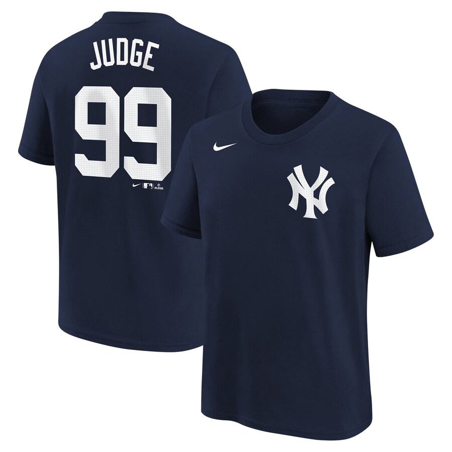 Youth New York Yankees Aaron Judge Nike Navy Home Player Name & Number T-Shirt - Puhuasuan