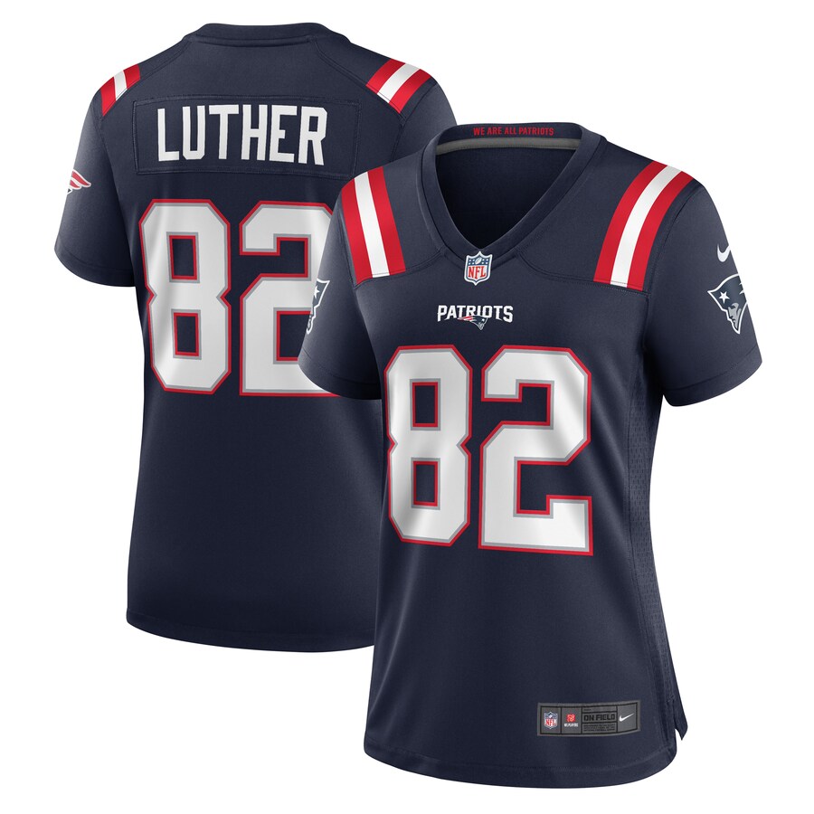 Women's New England Patriots T.J. Luther Nike  Navy Team Game Jersey - Puhuasuan