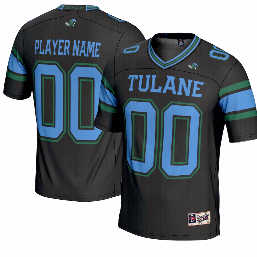 Tulane Green Wave GameDay Greats Youth NIL Pick-A-Player Football Jersey - Black - Puhuasuan