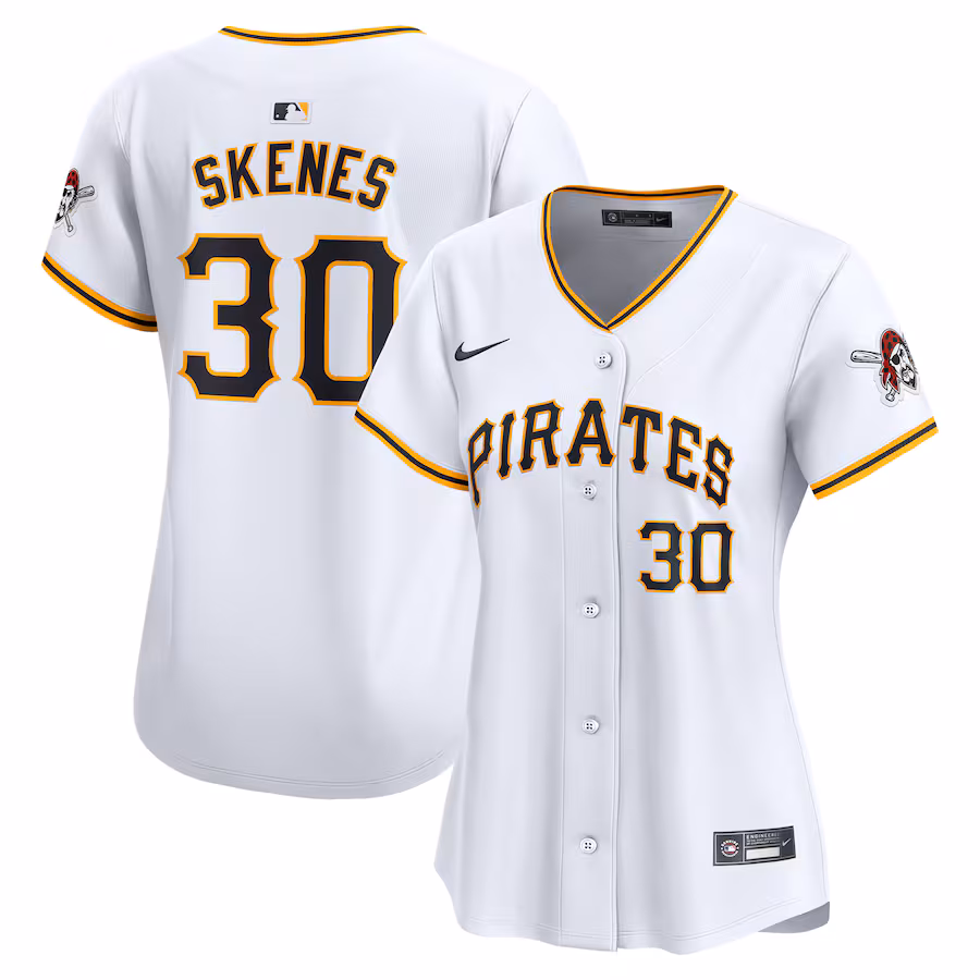 Women's Pittsburgh Pirates Paul Skenes Nike White Home Limited Player Jersey - Puhuasuan