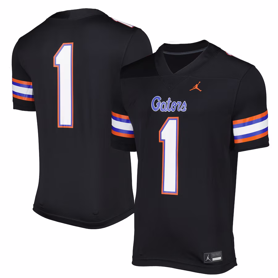 #1 Florida Gators Jordan Brand Alternate Game Jersey - Black - Puhuasuan