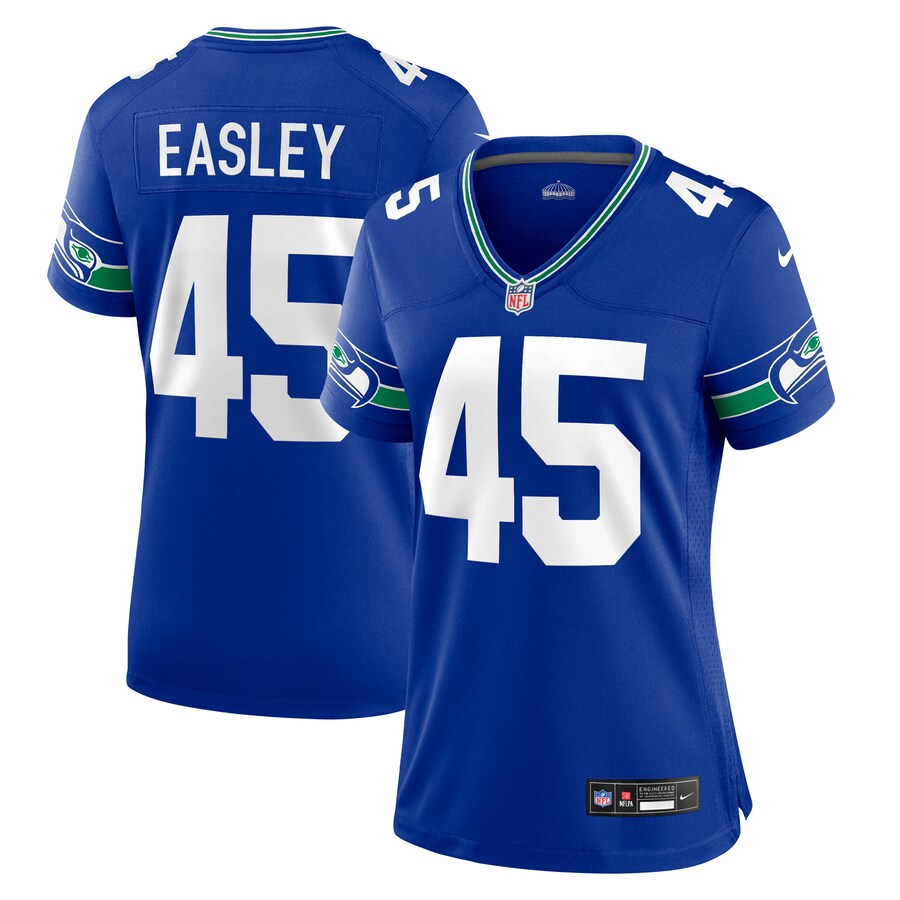 Women's Seattle Seahawks Kenny Easley Nike Royal Throwback Retired Player Game Jersey - Puhuasuan