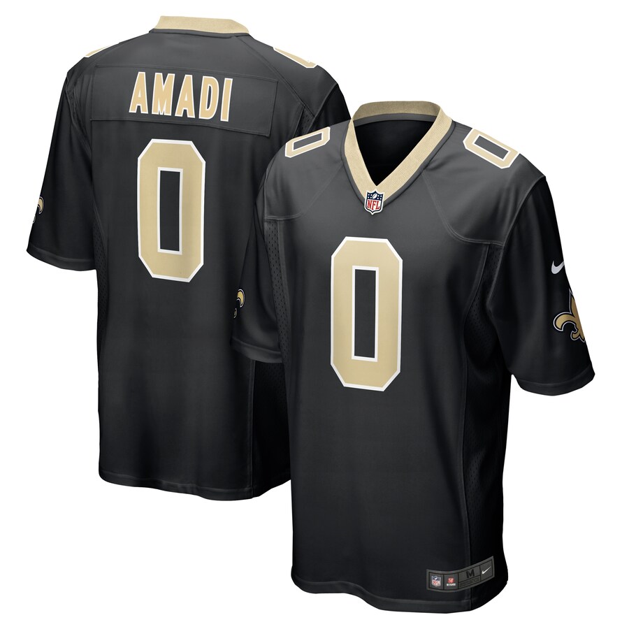 Men's New Orleans Saints Ugo Amadi Nike  Black Team Game Jersey - Puhuasuan