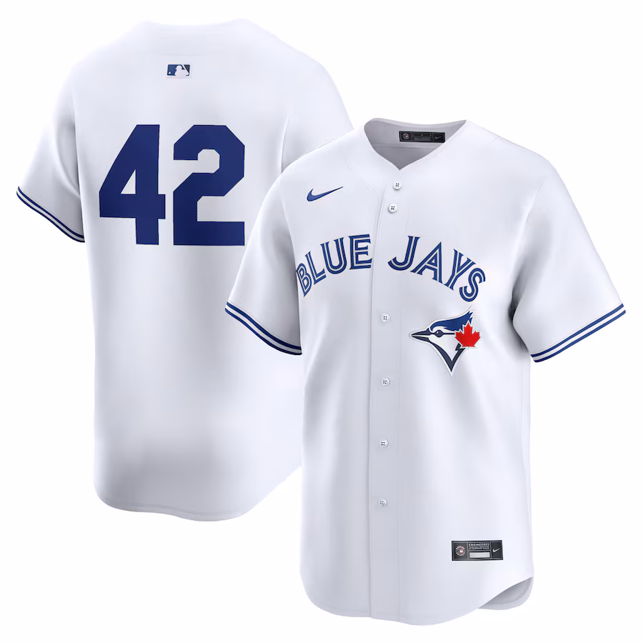 Men's Toronto Blue Jays  Nike White 2024 Jackie Robinson Day Home Limited Jersey - Puhuasuan