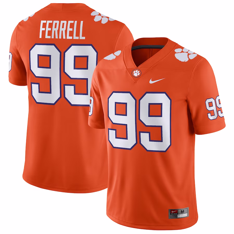 Clelin Ferrell Clemson Tigers Nike Game Jersey - Orange - Puhuasuan