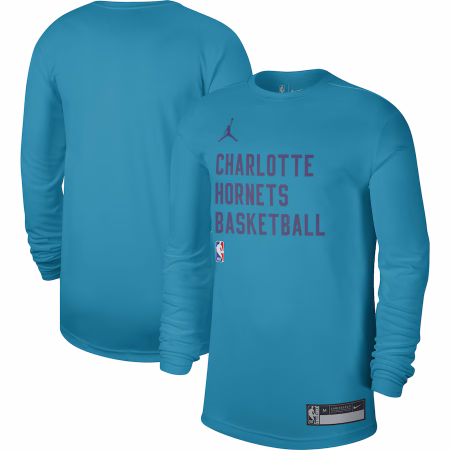 Unisex Charlotte Hornets Jordan Brand Teal 2023/24 Legend On-Court Practice Long Sleeve T-Shirt - Puhuasuan