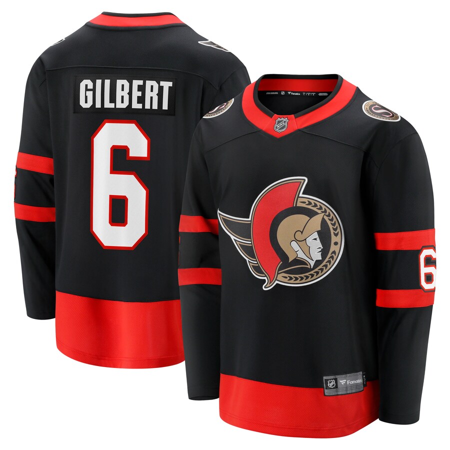 Men's Ottawa Senators Dennis Gilbert Fanatics Black Home Breakaway Jersey - Puhuasuan