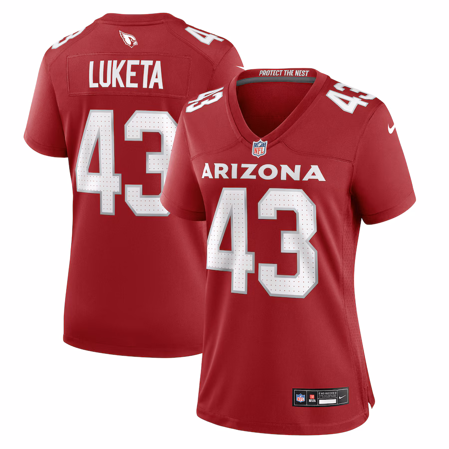 Women's Arizona Cardinals Jesse Luketa Nike Cardinal Game Jersey - Puhuasuan