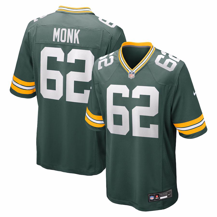 Men's Green Bay Packers Jacob Monk Nike Green Game Jersey - Puhuasuan