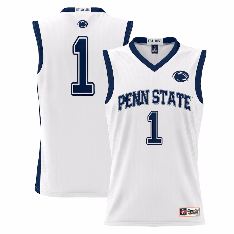 #1  Penn State Nittany Lions GameDay Greats  Lightweight Basketball Jersey - White - Puhuasuan
