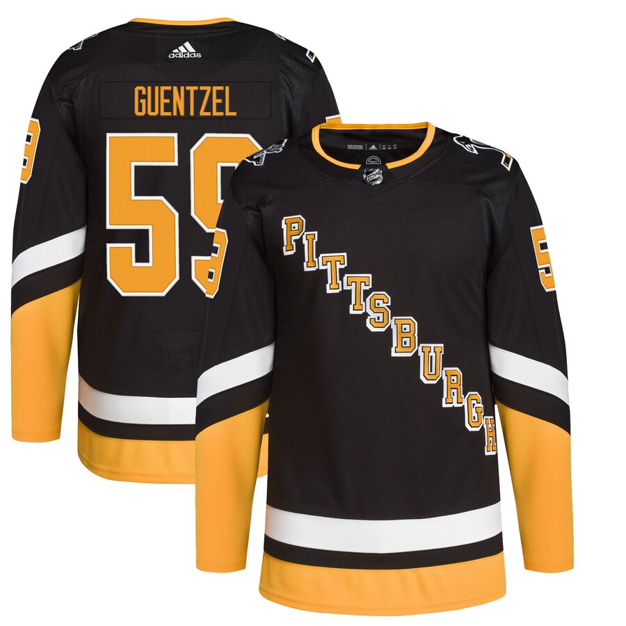 Men's Pittsburgh Penguins Jake Guentzel adidas Black Alternate Primegreen Authentic Pro Player Jersey - Puhuasuan