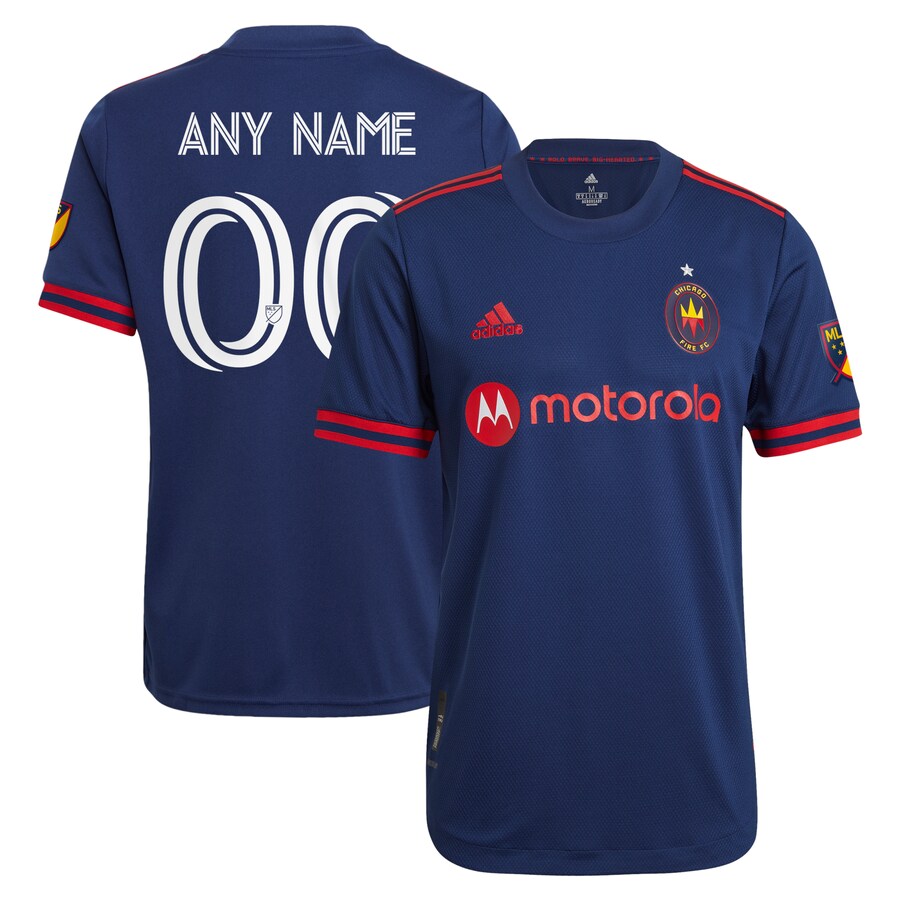 Men's Chicago Fire adidas Navy 2021 Primary Authentic Custom Jersey - Puhuasuan