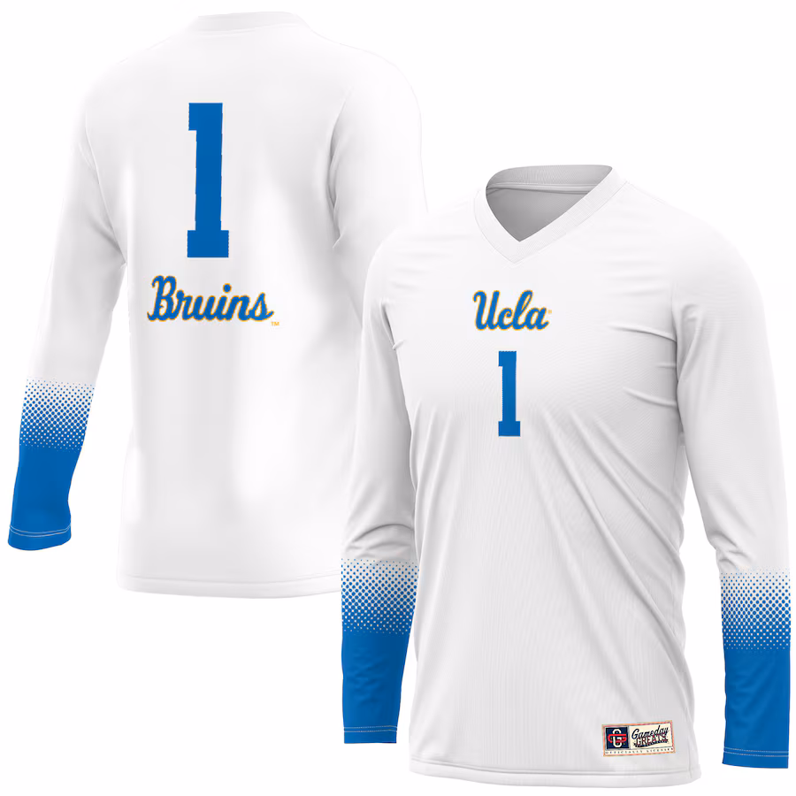 Unisex GameDay Greats #1 White UCLA Bruins Lightweight Volleyball Jersey - Puhuasuan