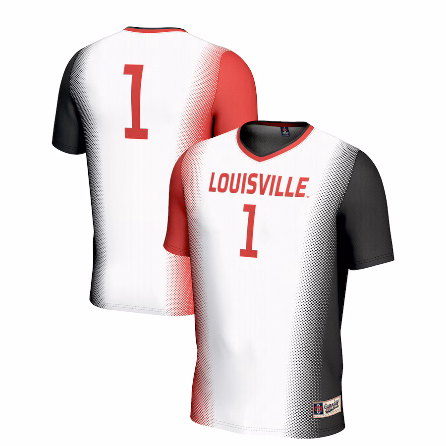 Youth GameDay Greats White #1 Louisville Cardinals  Lightweight Women's Soccer Jersey - Puhuasuan