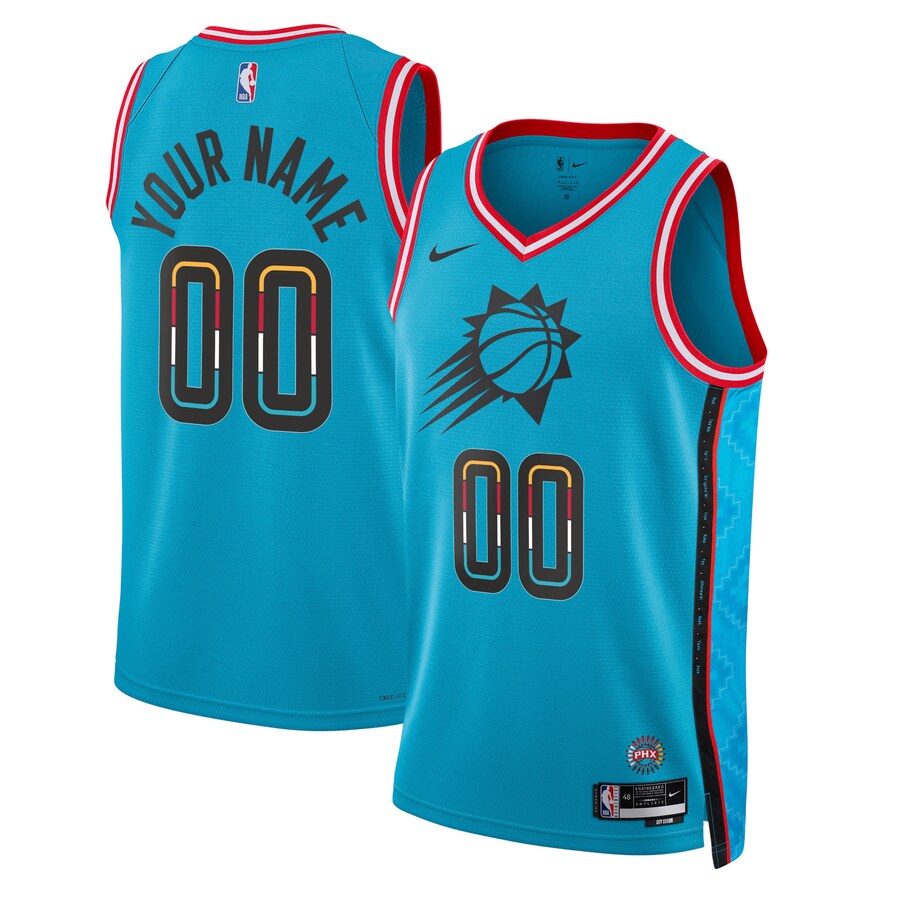 Unisex Phoenix Suns Nike Turquoise 2022/23 Swingman Custom Jersey - City Edition - Puhuasuan