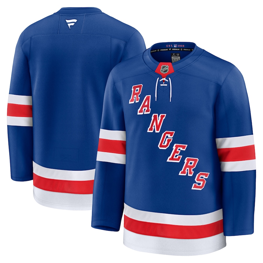 Men's New York Rangers Fanatics Blue Home Premium Jersey - Puhuasuan