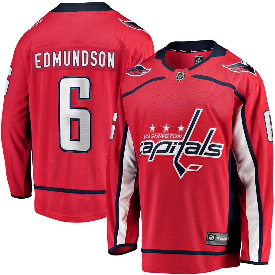 Men's Washington Capitals Joel Edmundson Fanatics Branded Red Home Breakaway Jersey - Puhuasuan