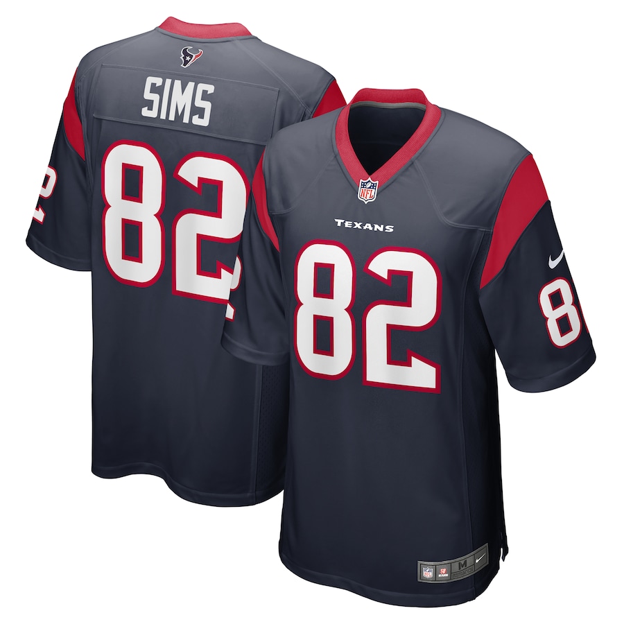 Men's Houston Texans Steven Sims Nike Navy Game Jersey - Puhuasuan