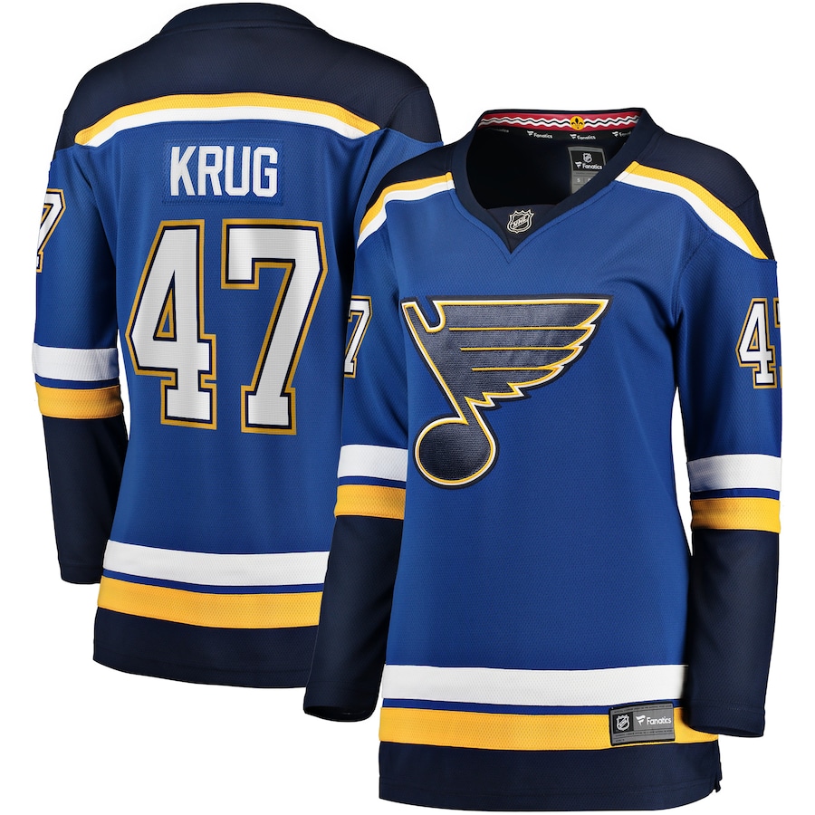 Women's St. Louis Blues Torey Krug Fanatics Branded Blue Home Premier Breakaway Player Jersey - Puhuasuan