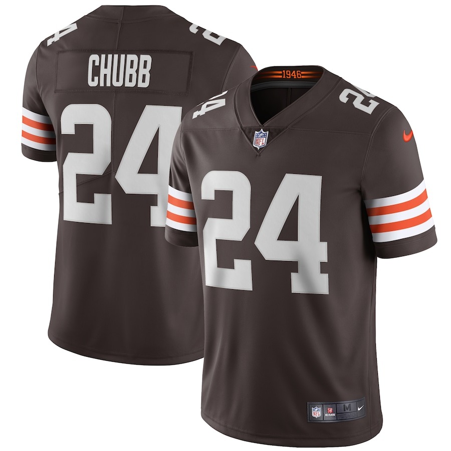 Men's Cleveland Browns Nick Chubb Nike Brown Vapor Limited Jersey - Puhuasuan
