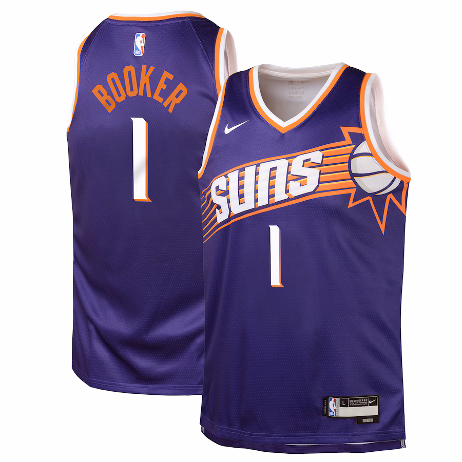 Youth Phoenix Suns Devin Booker Nike Purple Swingman Jersey - Icon Edition - Puhuasuan