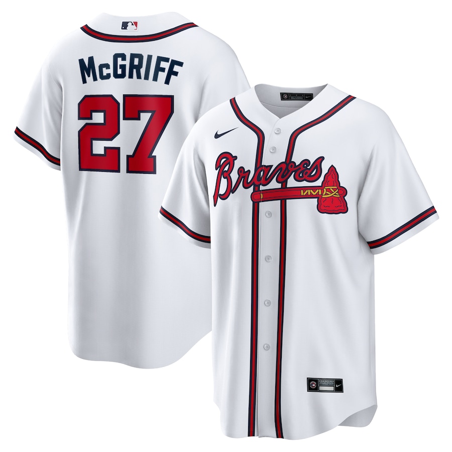 Men's Atlanta Braves Fred McGriff Nike White 2023 Hall of Fame Inline Replica Jersey - Puhuasuan