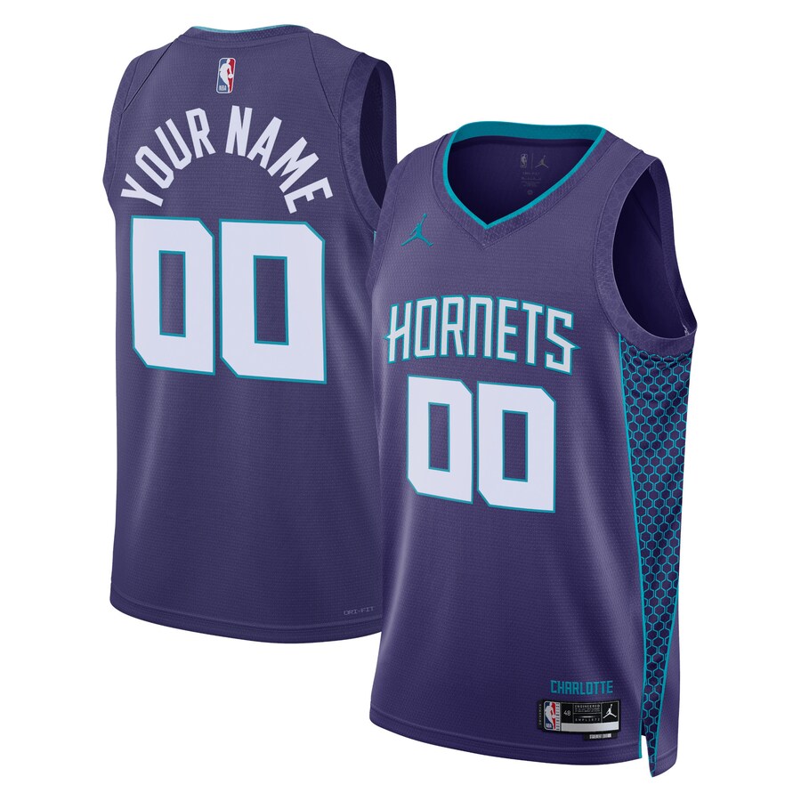 Unisex Charlotte Hornets Jordan Brand Teal 2022/23 Swingman Custom Jersey - Statement Edition - Puhuasuan