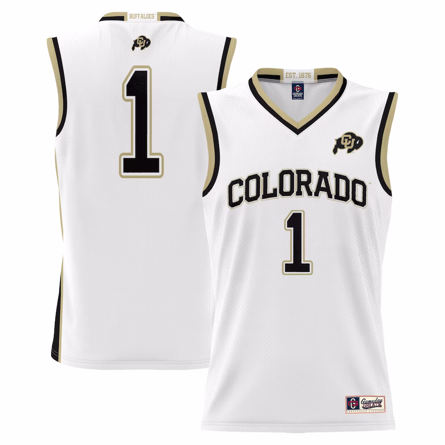#1 Colorado Buffaloes GameDay Greats Replica Lightweight Basketball Jersey - White - Puhuasuan