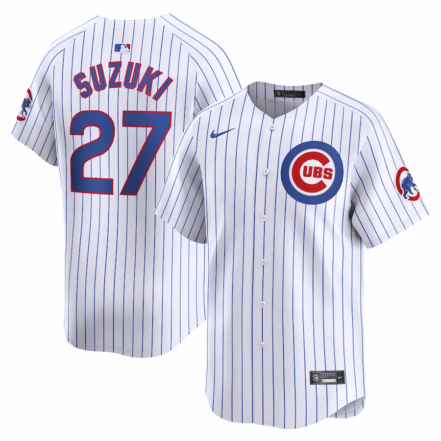 Men's Chicago Cubs Seiya Suzuki Nike White Home Limited Player Jersey - Puhuasuan
