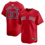 Men's Boston Red Sox  Nike Red  Alternate Limited Custom Jersey - Puhuasuan
