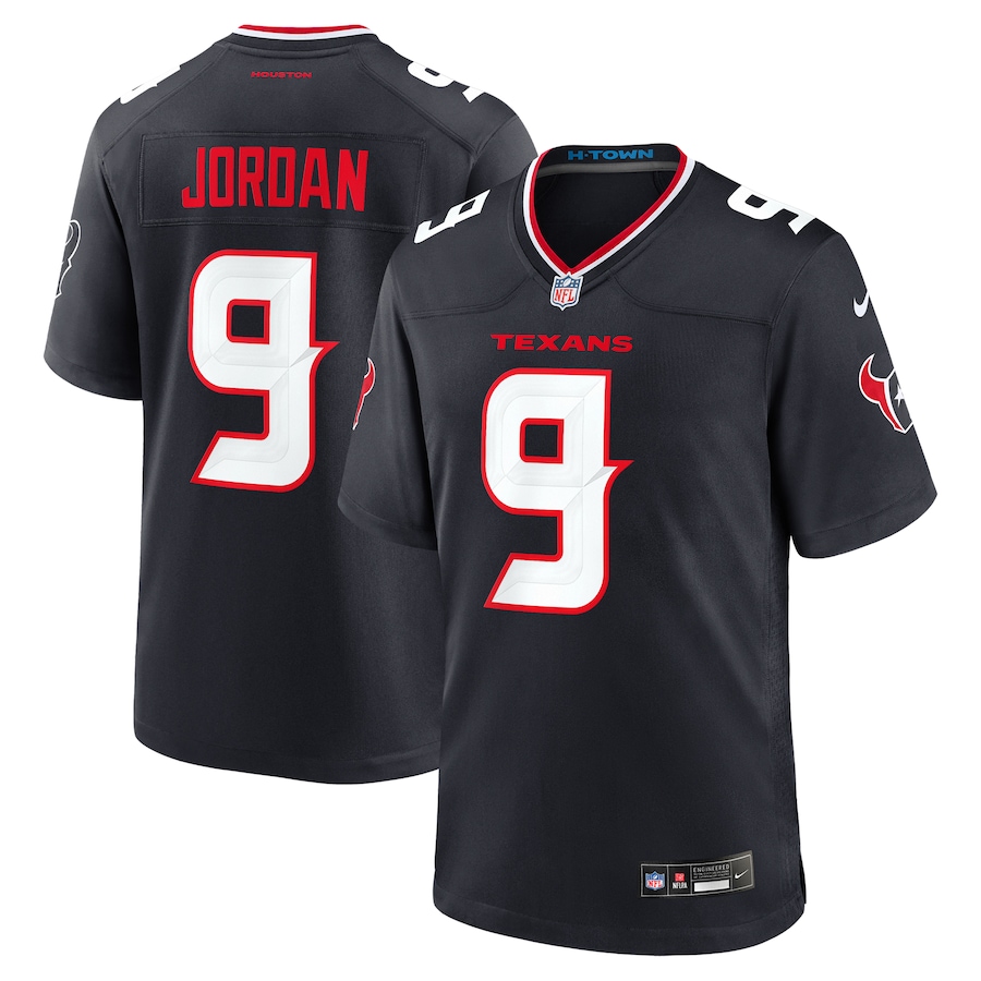 Men's Houston Texans Brevin Jordan Nike Navy Team Game Jersey - Puhuasuan