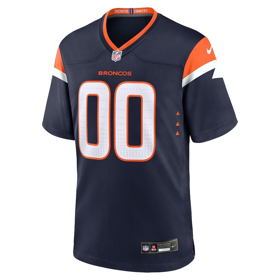 Men's Denver Broncos  Nike Navy Alternate Mile High Collection Custom Game Jersey - Puhuasuan