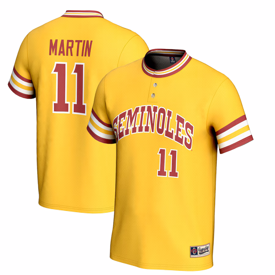 Unisex GameDay Greats Mike Martin Gold Florida State Seminoles Lightweight Baseball Jersey - Puhuasuan