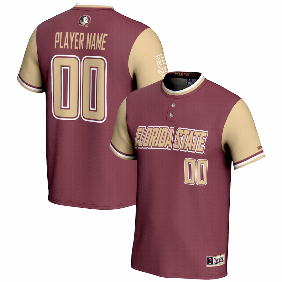 Florida State Seminoles GameDay Greats Youth NIL Pick-A-Player Lightweight Softball Jersey - Garnet - Puhuasuan