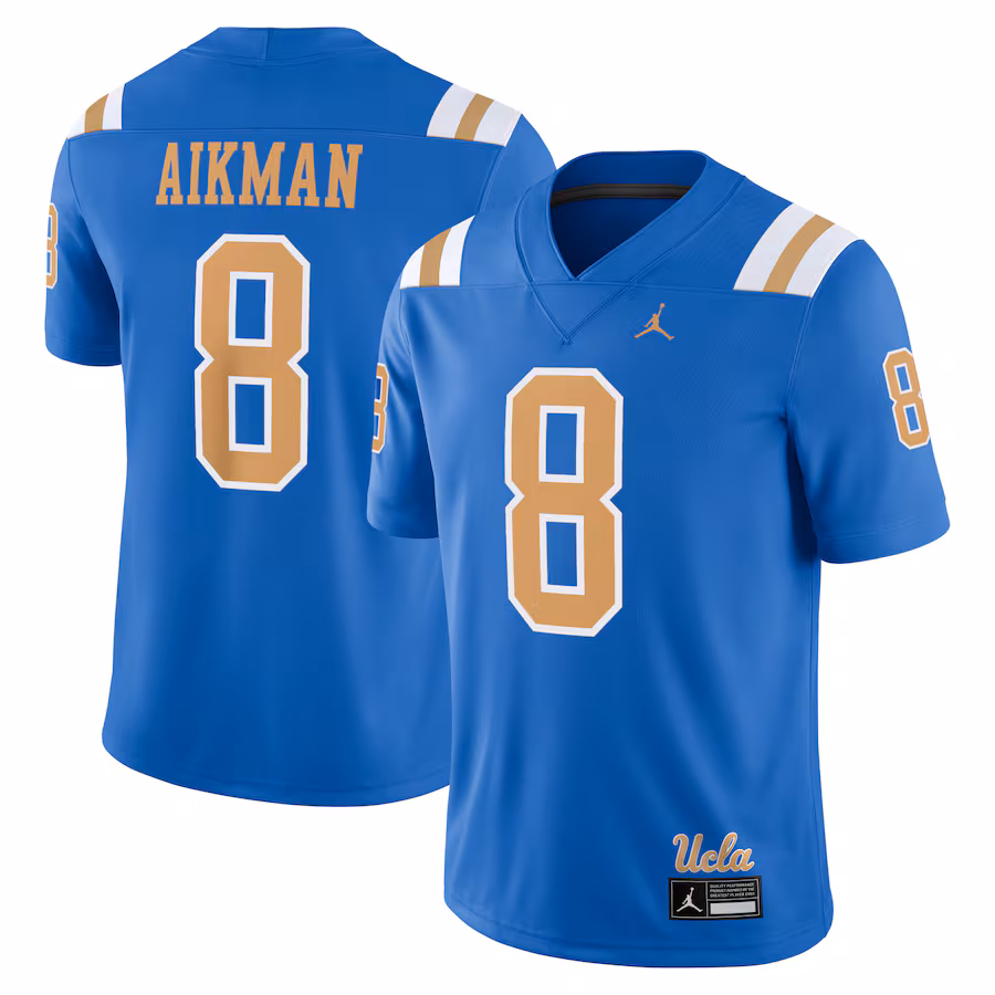 Men's Jordan Brand Troy Aikman Blue UCLA Bruins Alumni Player Game Jersey - Puhuasuan
