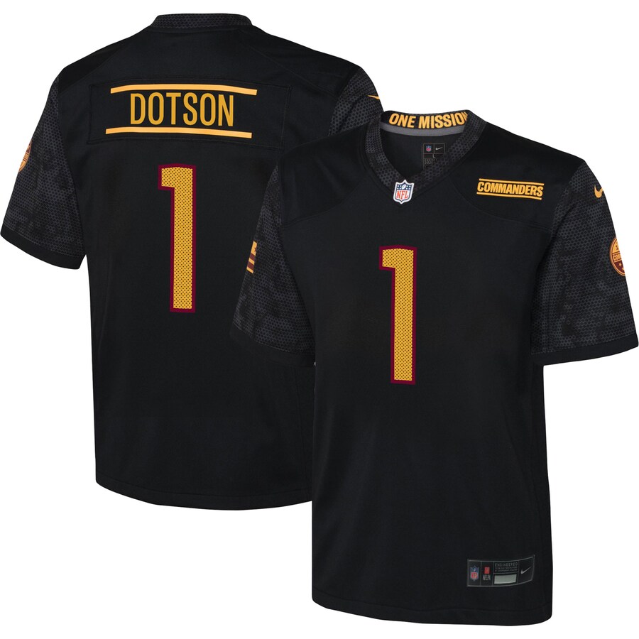 Youth Washington Commanders Jahan Dotson Nike Black Game Jersey - Puhuasuan