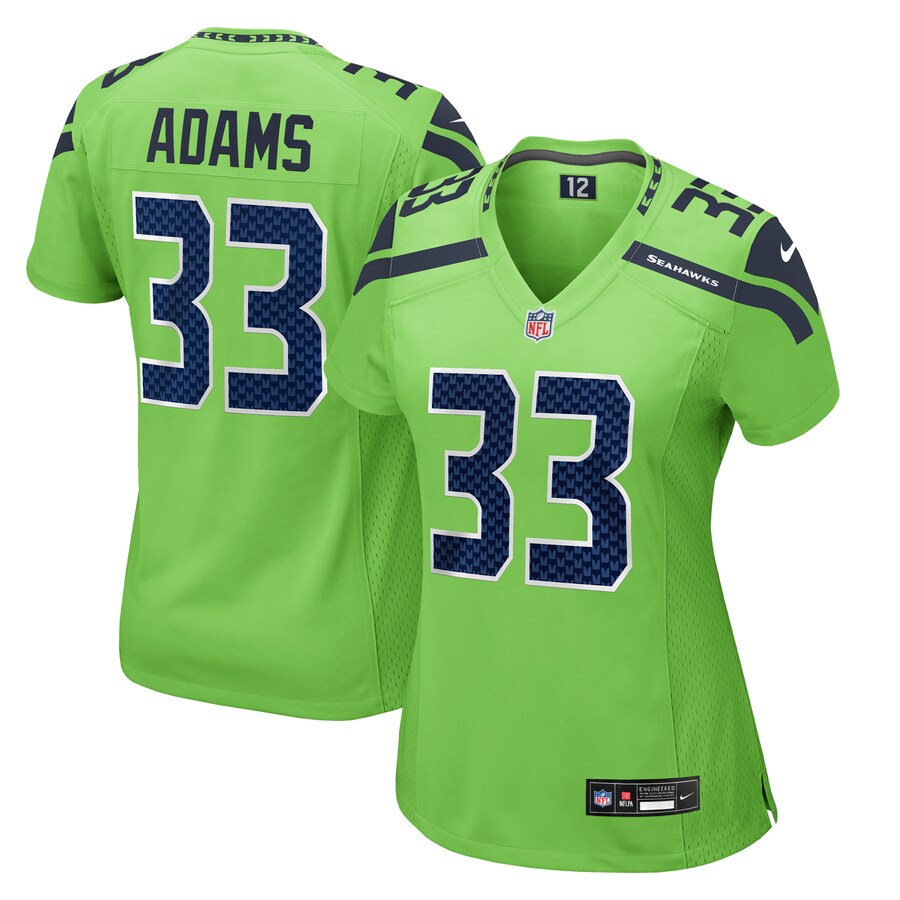 Women's Seattle Seahawks Jamal Adams Nike Neon Green  Game Jersey - Puhuasuan
