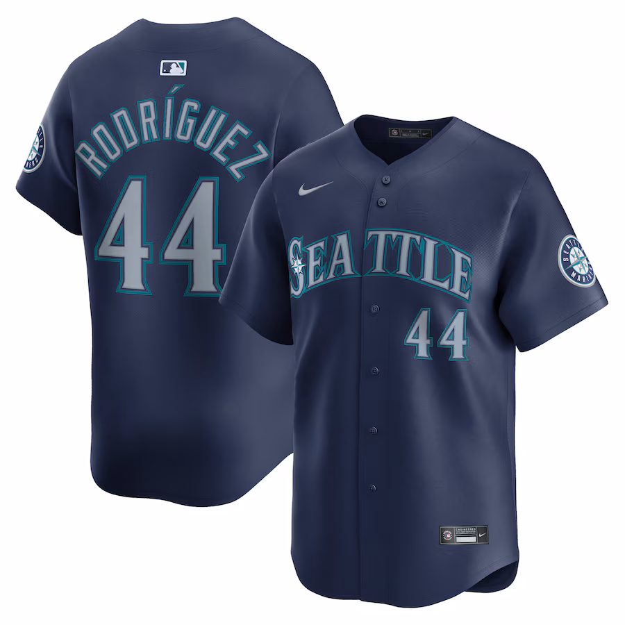 Men's Seattle Mariners Julio Rodriguez Nike Navy Road Limited - Puhuasuan