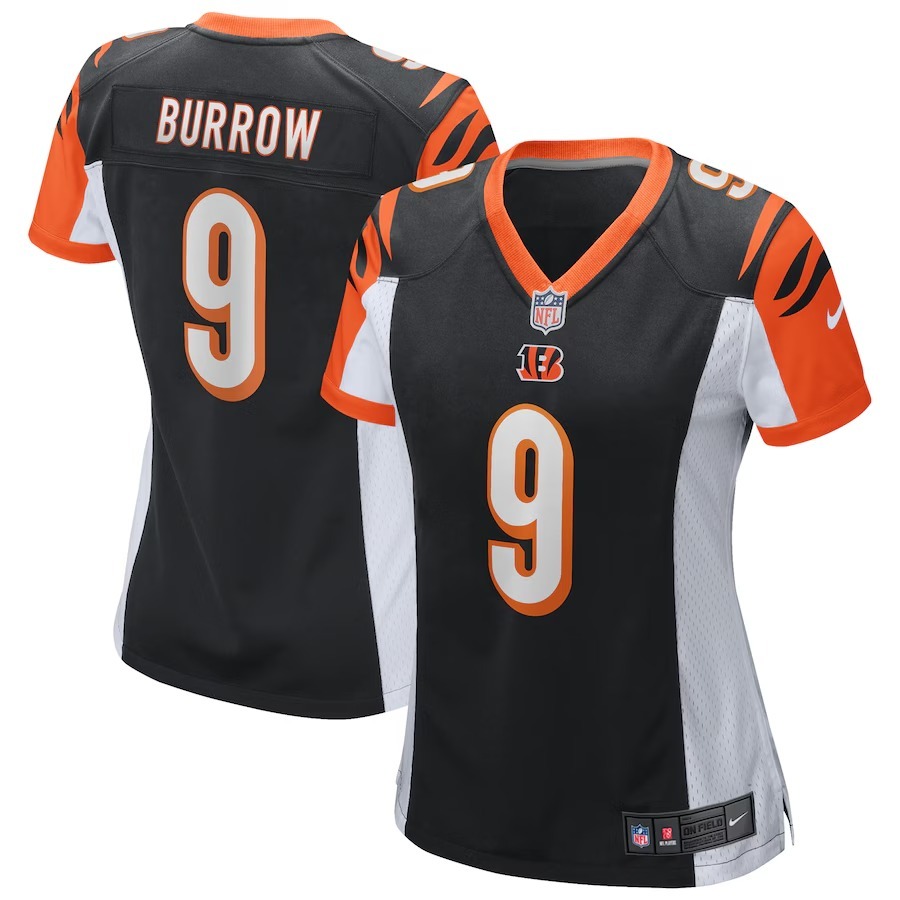 Women's Cincinnati Bengals Joe Burrow Nike Black Team Game Jersey - Puhuasuan