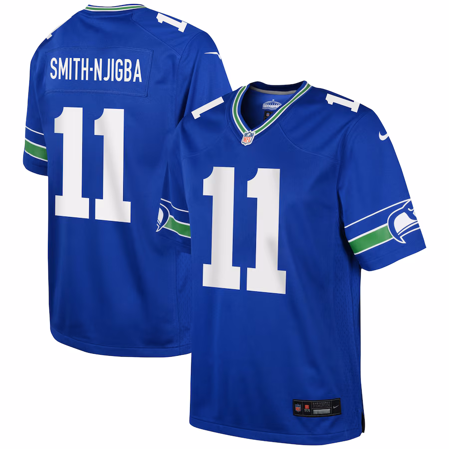 Youth Seattle Seahawks Jaxon Smith-Njigba Nike Royal Game Jersey - Puhuasuan