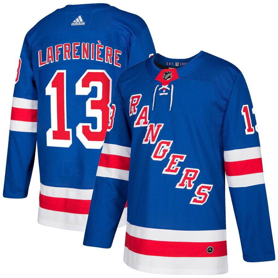 Men's New York Rangers Alexis Lafreniere adidas Blue Home Authentic Player Jersey - Puhuasuan