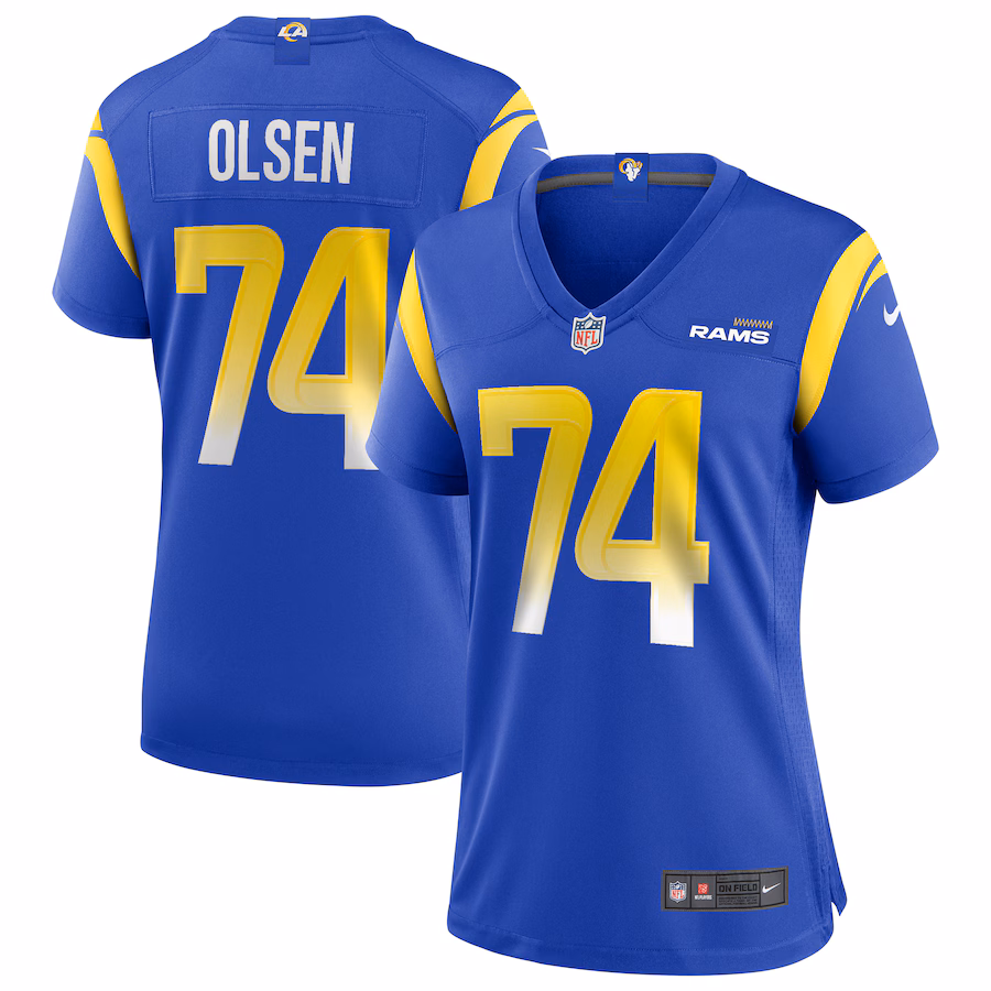 Women's Los Angeles Rams Merlin Olsen Nike Royal Game Retired Player Jersey - Puhuasuan