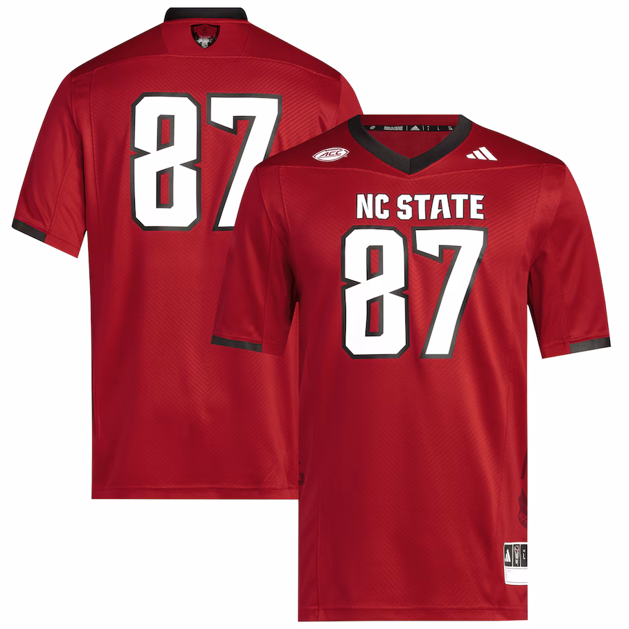 Men's adidas #87 Red NC State Wolfpack Premier Jersey - Puhuasuan