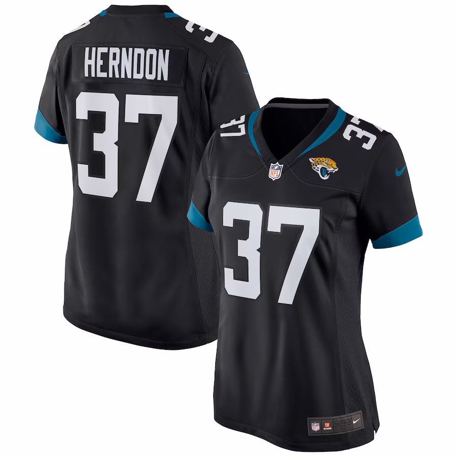 Women's Jacksonville Jaguars Tre Herndon Nike Black Game Jersey - Puhuasuan