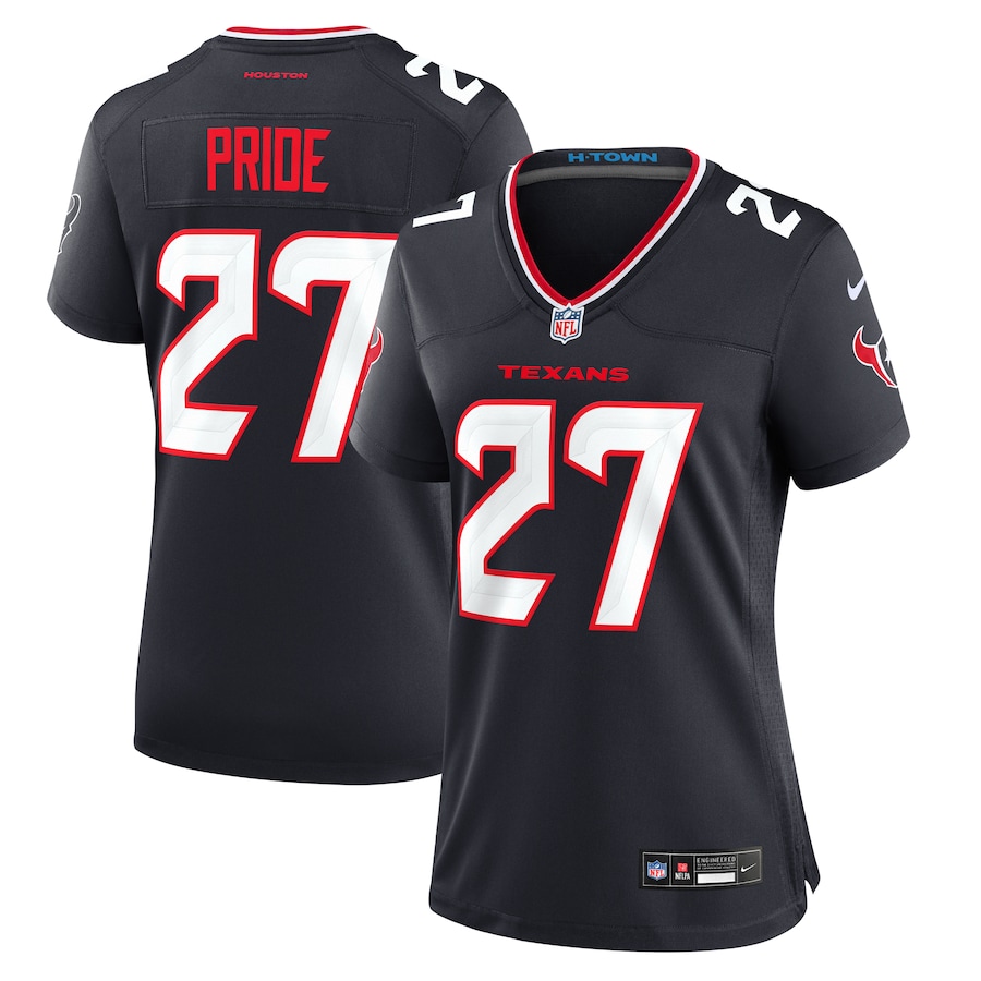 Women's Houston Texans Troy Pride Nike  Navy Team Game Jersey - Puhuasuan