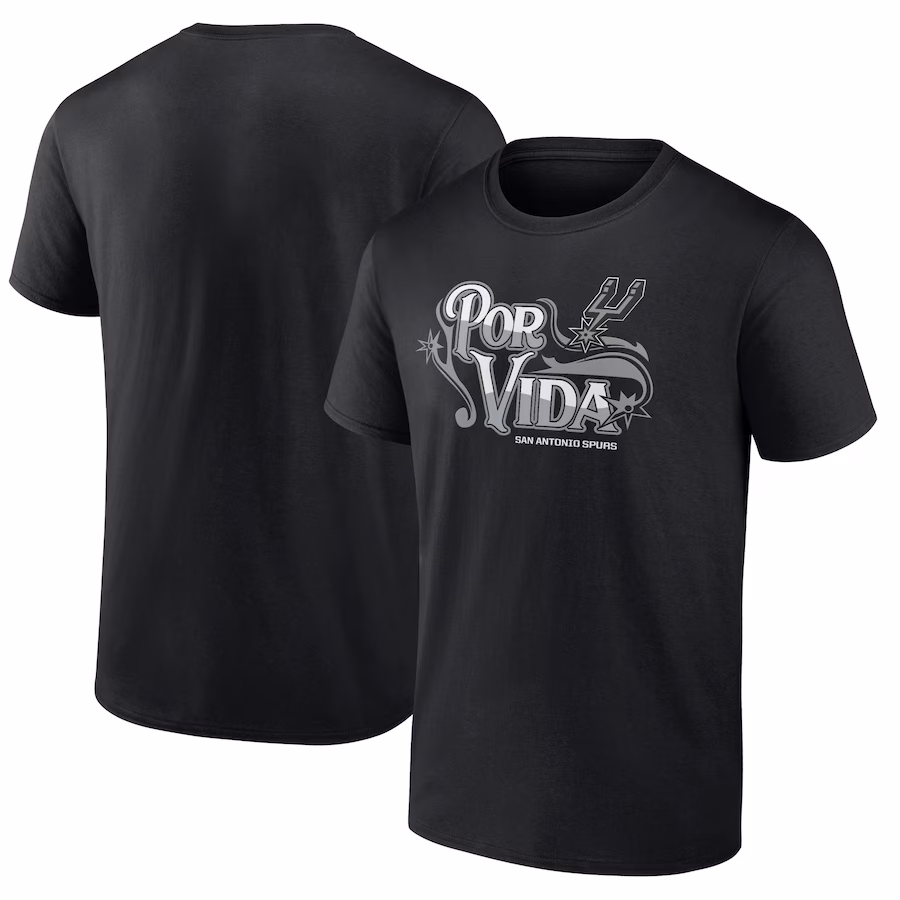 Men's San Antonio Spurs Black Half Court Offense T-Shirt - Puhuasuan