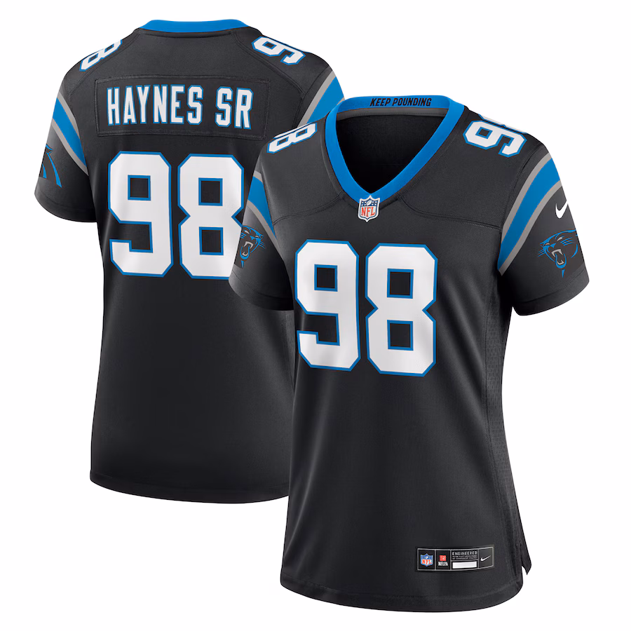 Women's Carolina Panthers Marquis Haynes Sr. Nike Black Team Game Jersey - Puhuasuan