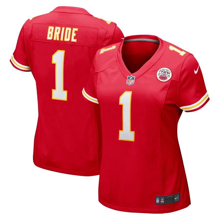 Women's Kansas City Chiefs Number 1 Bride Nike Red Game Jersey - Puhuasuan