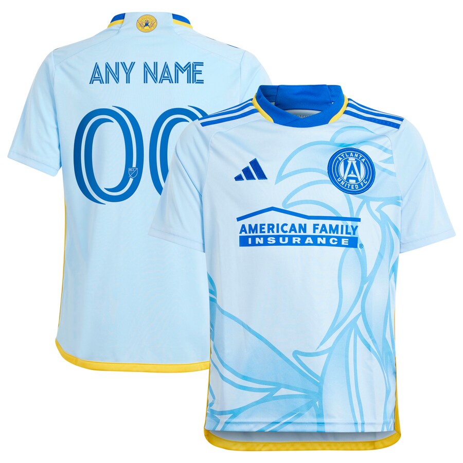 Youth Atlanta United FC  adidas Light Blue 2024 The Resurgens Kit Replica Custom Jersey - Puhuasuan